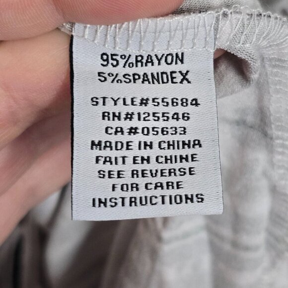 Habitat Gray Pullover Dress XL Artsy Above Knee Stretch‎ 3/4 Sleeve - Picture 7 of 13